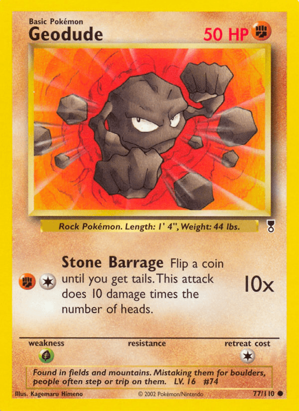 Geodude — Legendary Collection Pokémon TCG card by Kagemaru Himeno