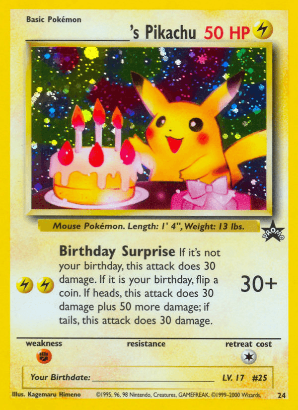 _____'s Pikachu — Wizards Black Star Promos Pokémon TCG card by Kagemaru Himeno