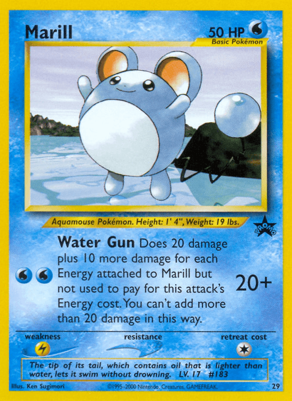 Marill — WoTC Promo Pokémon TCG card by Ken Sugimori