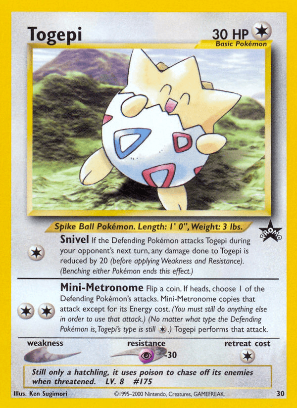 Togepi — WoTC Promo Pokémon TCG card by Ken Sugimori