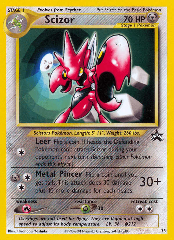 Scizor — WoTC Promo Pokémon TCG card by Hironobu Yoshida