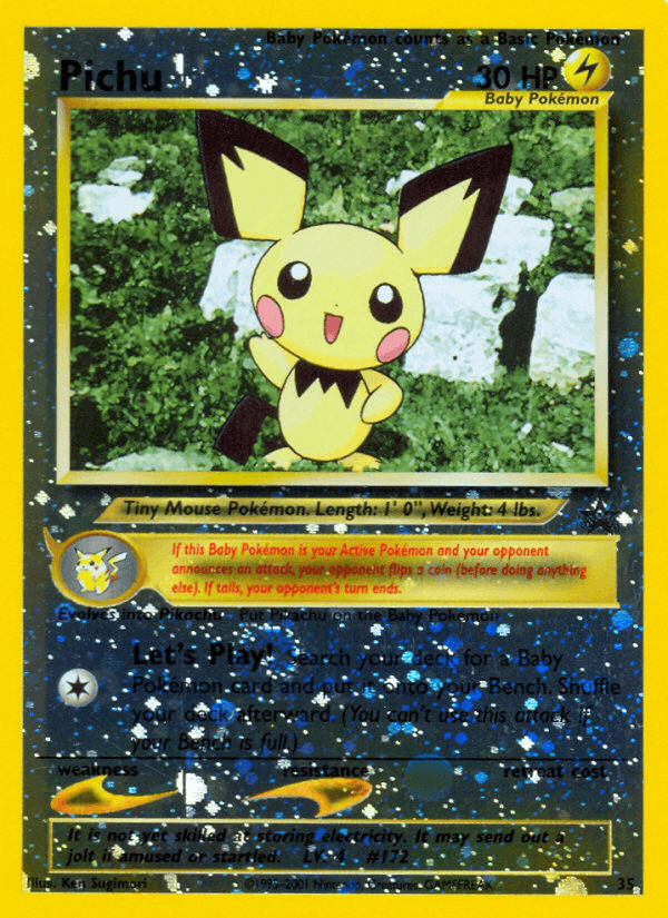 Pichu — WoTC Promo Pokémon TCG card by Ken Sugimori