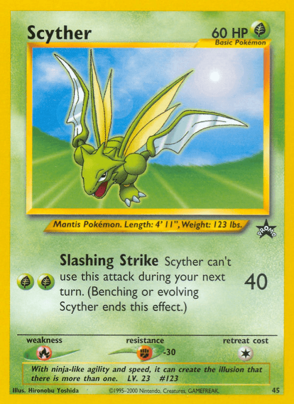 Scyther — WoTC Promo Pokémon TCG card by Hironobu Yoshida