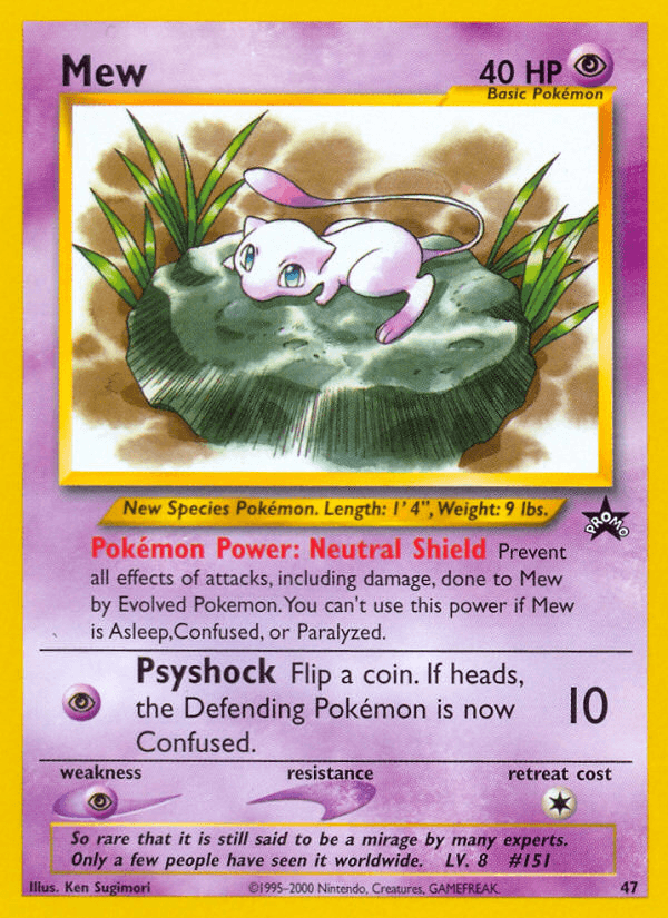Mew (47) — WoTC Promo Pokémon TCG card by Ken Sugimori