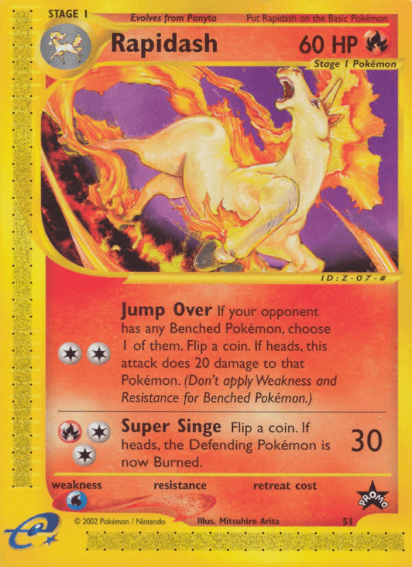 Rapidash [Pokemon Center NY] — WoTC Promo Pokémon TCG card by Mitsuhiro Arita