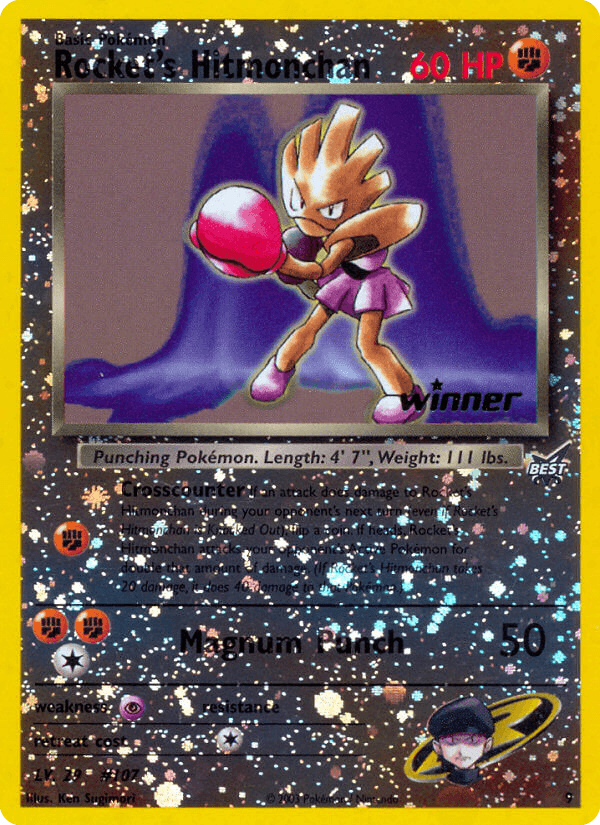Rocket's Hitmonchan — Best of Game Pokémon TCG card by Ken Sugimori