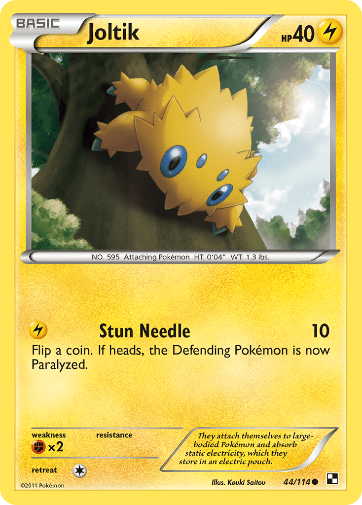 Joltik (44) — Black and White Pokémon TCG card by Kouki Saitou