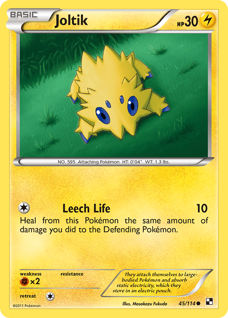 Joltik (45) — Black and White Pokémon TCG card by Masakazu Fukuda