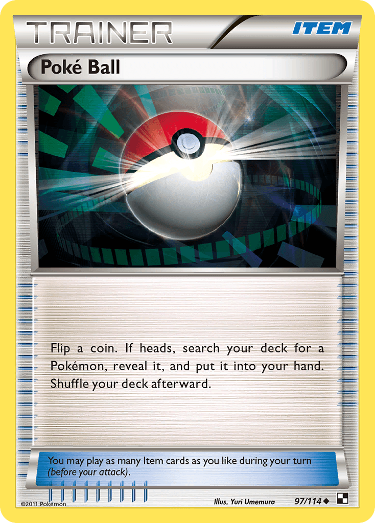 Poke Ball — Black and White Pokémon TCG card by Ken Sugimori