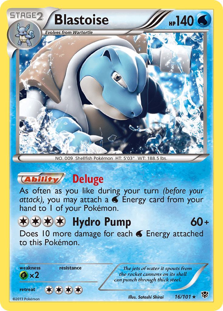 Blastoise — Plasma Blast Pokémon TCG card by Satoshi Shirai