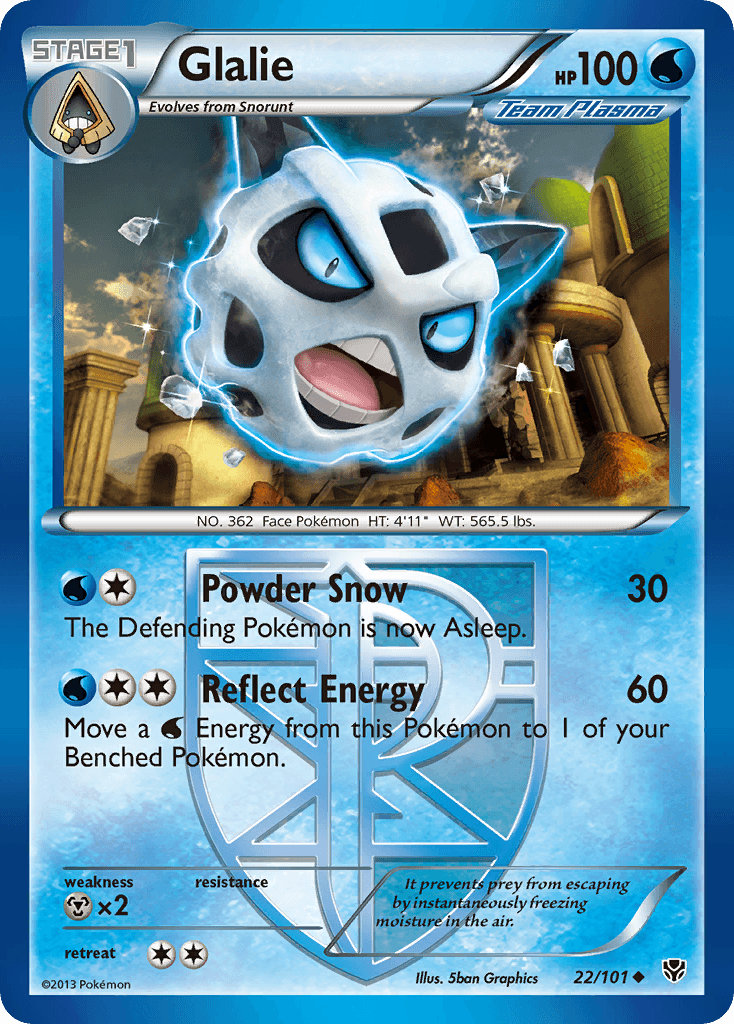 Glalie (Team Plasma) — Plasma Blast Pokémon TCG card by Sben Graphics