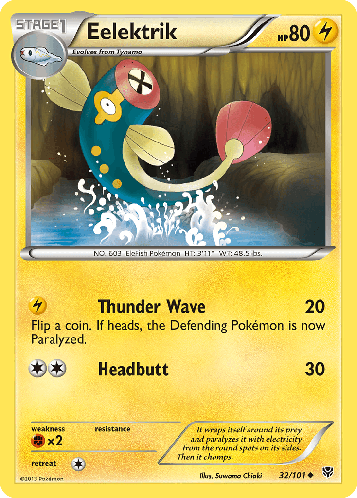 Eelektrik — Plasma Blast Pokémon TCG card by Suwama Chiaki
