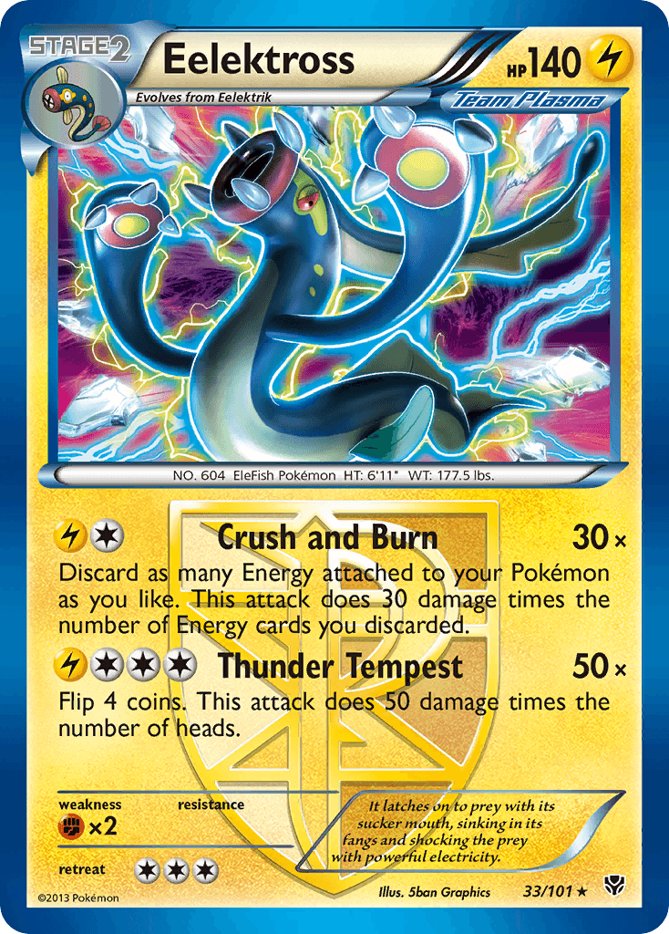 Eelektross (Team Plasma) — Plasma Blast Pokémon TCG card by 5ban Graphics