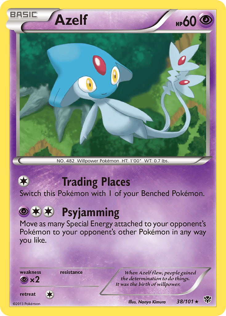 Azelf — Plasma Blast Pokémon TCG card by Naoyo Kimura