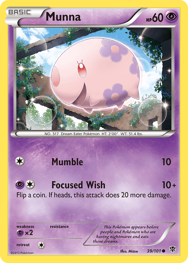 Munna — Plasma Blast Pokémon TCG card by Mizue