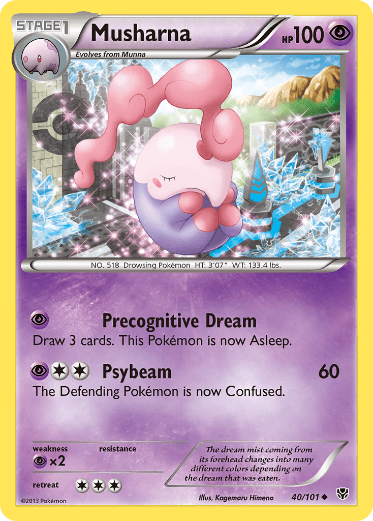 Musharna — Plasma Blast Pokémon TCG card by Kagemaru Himeno