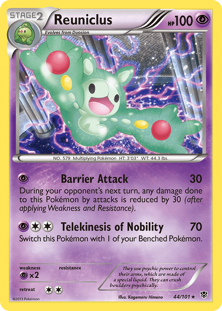 Reuniclus — Plasma Blast Pokémon TCG card by Kagemaru Himeno