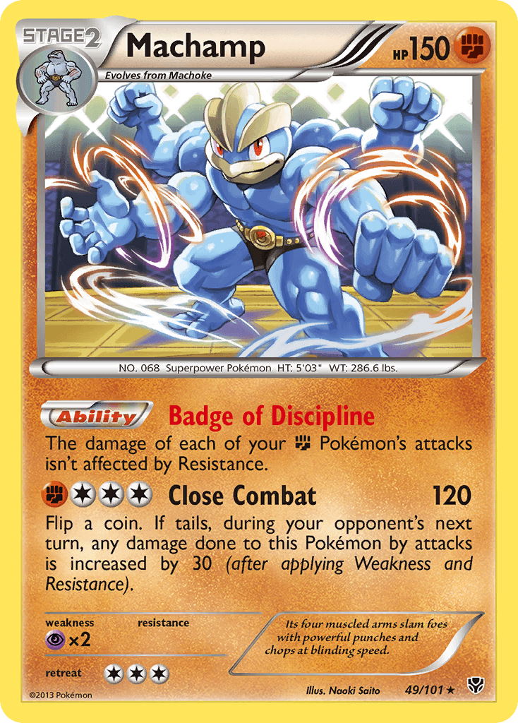 Machamp (49) — Plasma Blast Pokémon TCG card by Nooki Saito