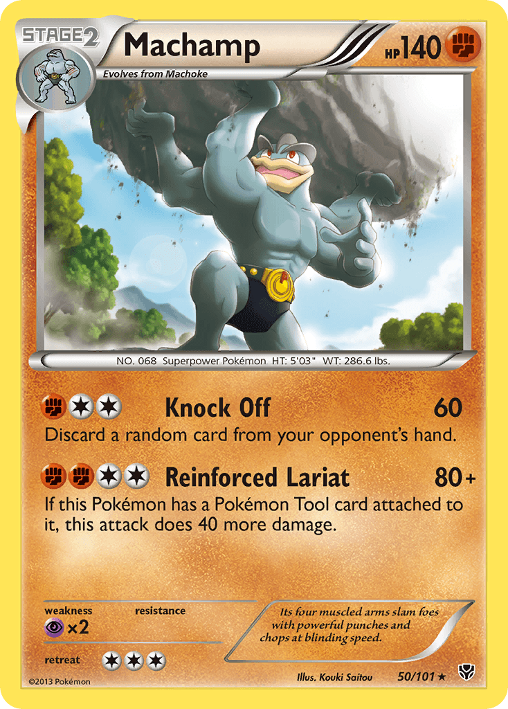 Machamp (50) — Plasma Blast Pokémon TCG card by Kouki Saito