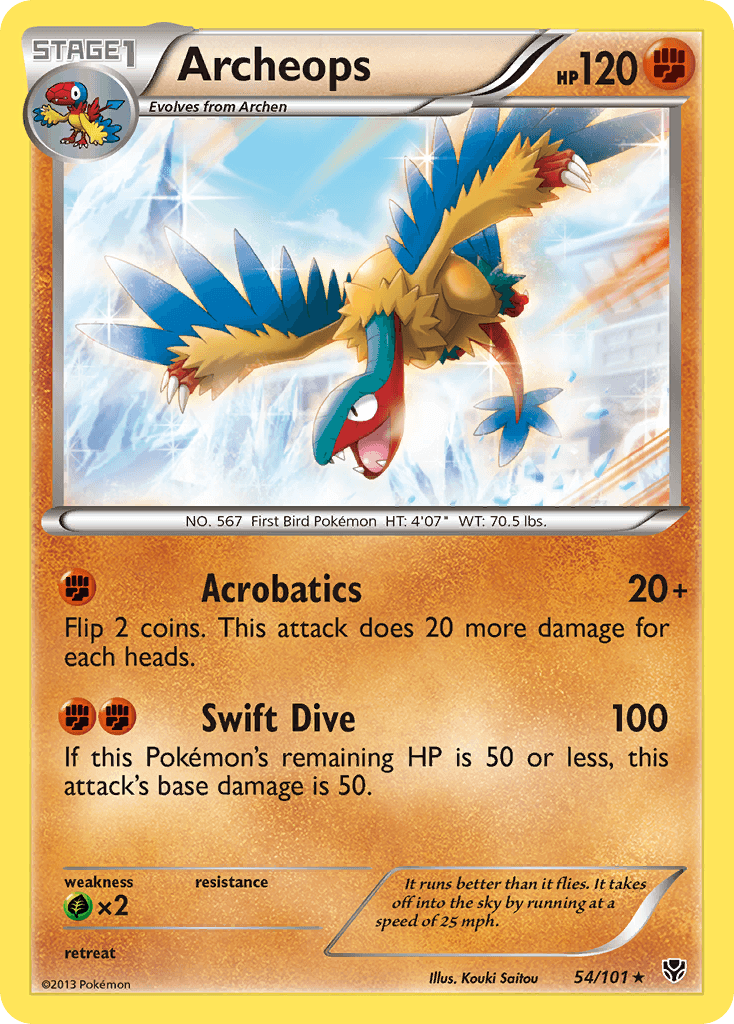 Archeops — Plasma Blast Pokémon TCG card by Kouki Saitou