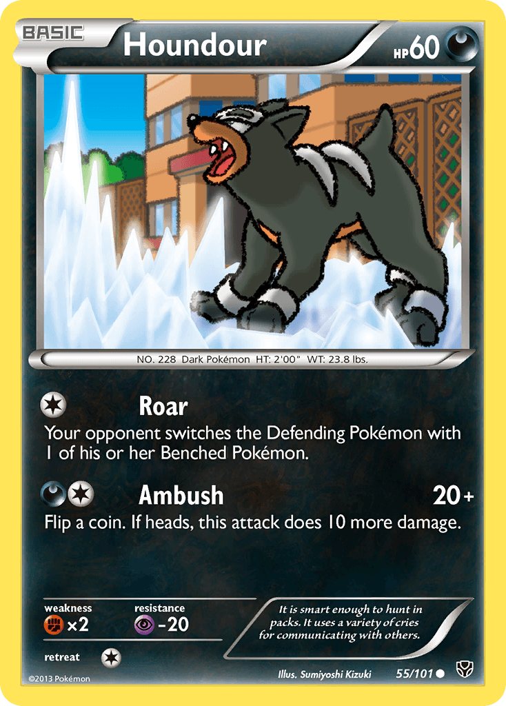 Houndour — Plasma Blast Pokémon TCG card by Sumiyoshi Kizuki