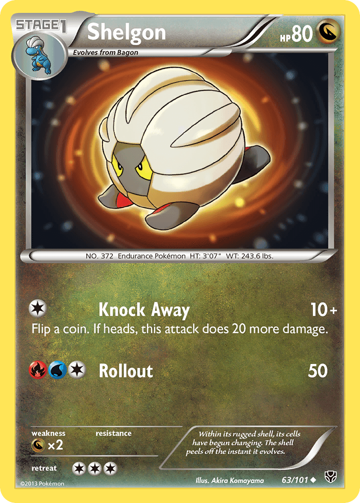 Shelgon — Plasma Blast Pokémon TCG card by Akira Komayama