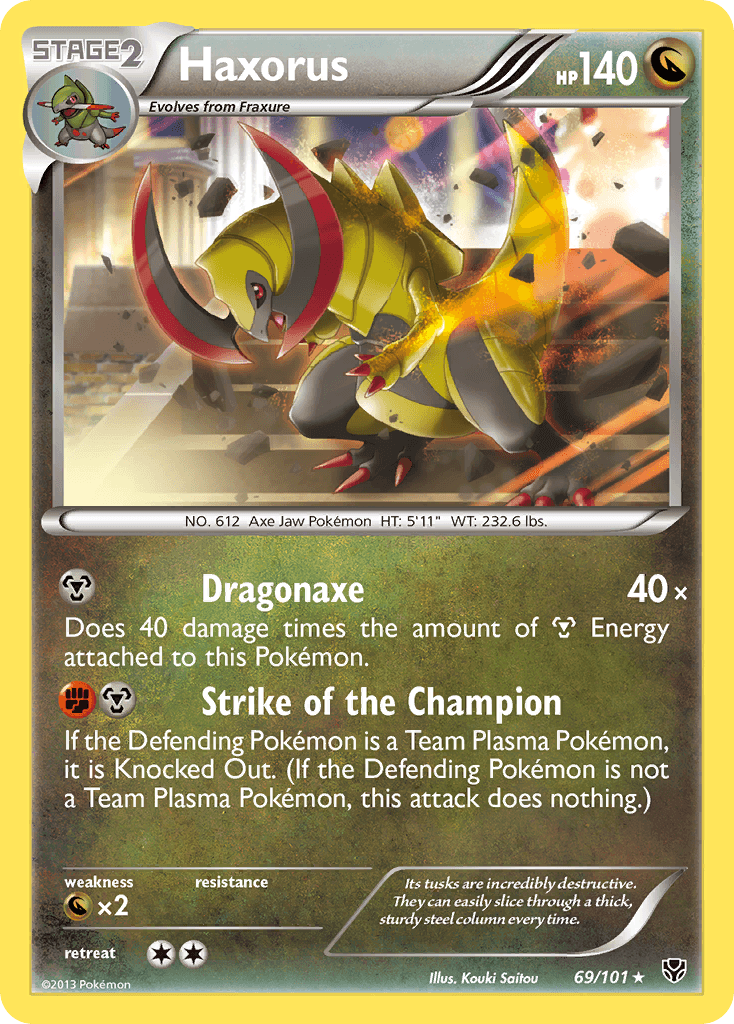 Haxorus — Plasma Blast Pokémon TCG card by Kouki Saitou