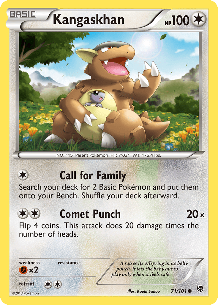Kangaskhan — Plasma Blast Pokémon TCG card by Kouki Saitou