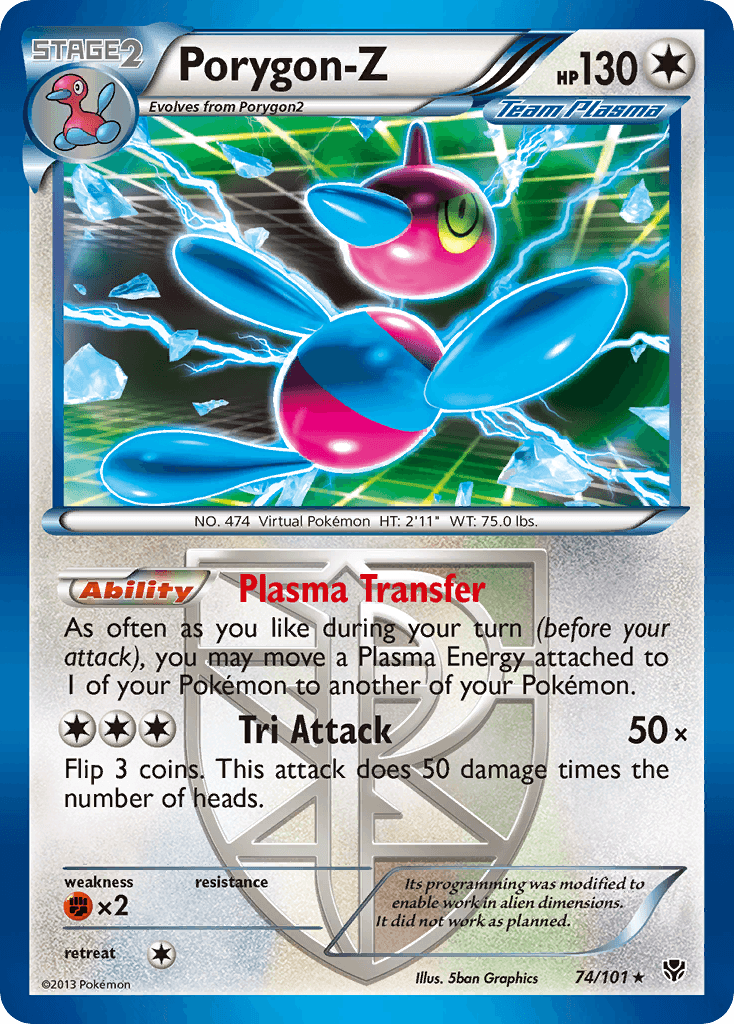 Porygon-Z (Team Plasma) — Plasma Blast Pokémon TCG card by Sbon Graphics