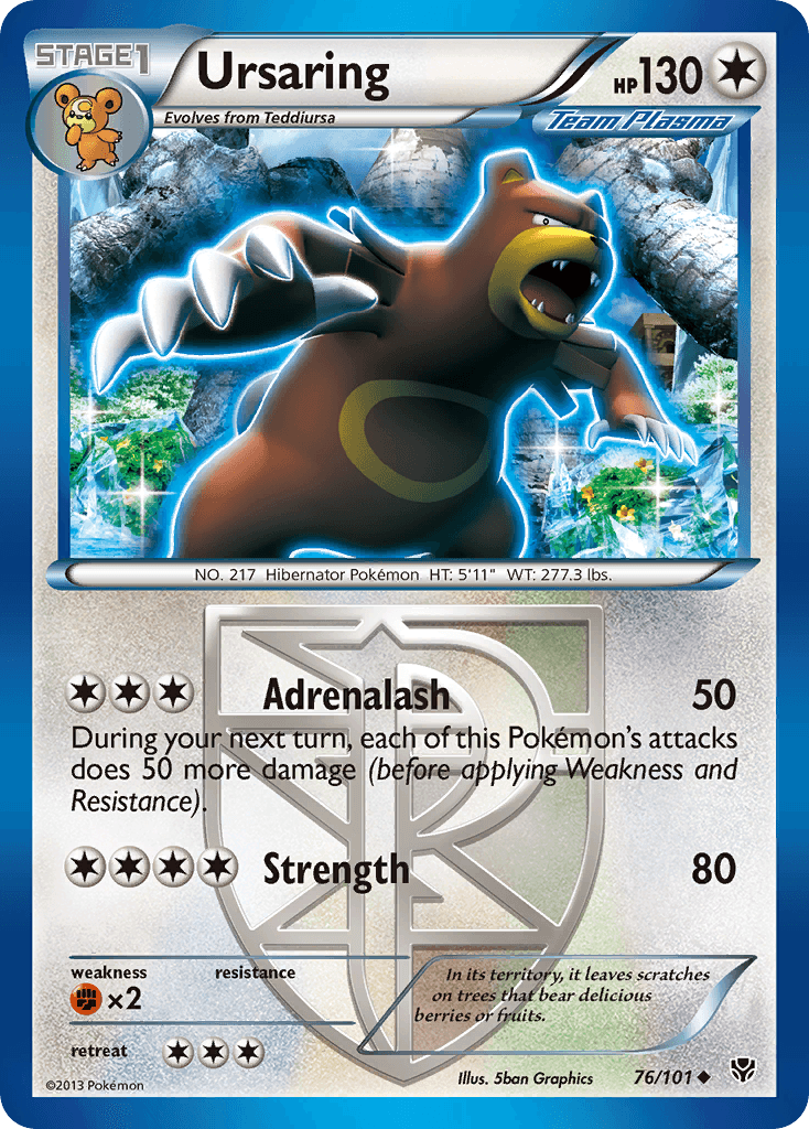 Ursaring (Team Plasma) — Plasma Blast Pokémon TCG card by Sbon Graphics