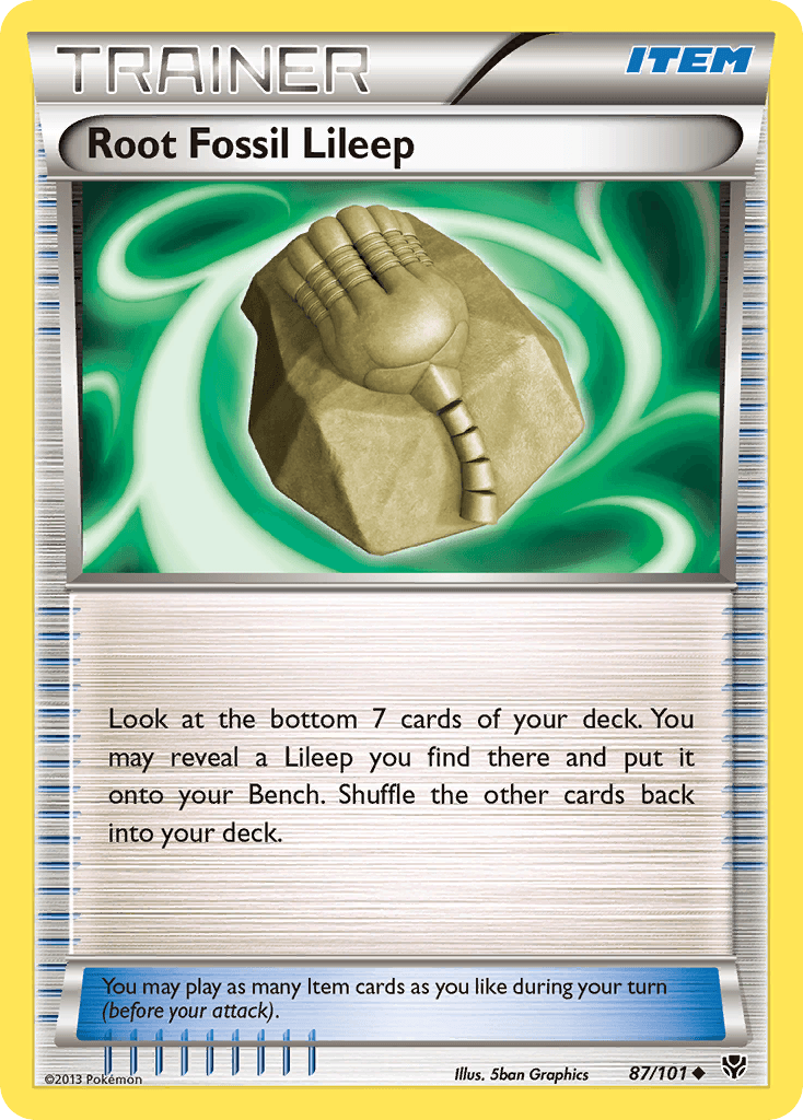 Root Fossil Lileep — Plasma Blast Pokémon TCG card by 5ban Graphics
