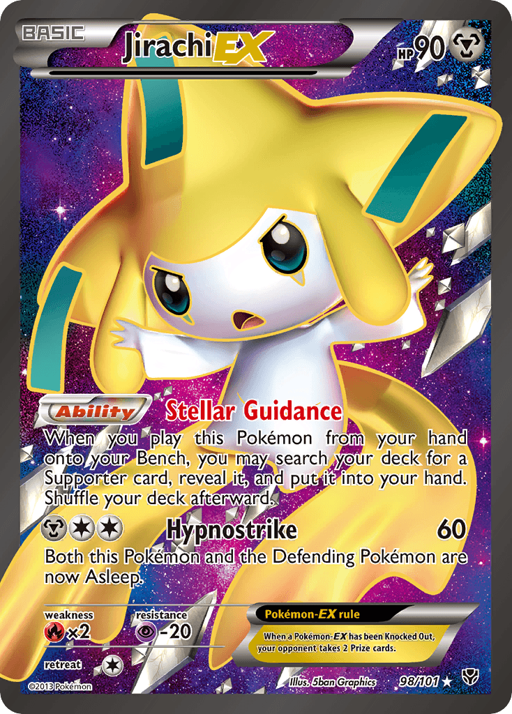 Jirachi-EX — Plasma Blast Pokémon TCG card by 5ban Graphics