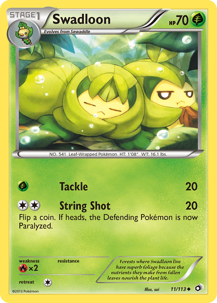 Swadloon — Legendary Treasures Pokémon TCG card by sui