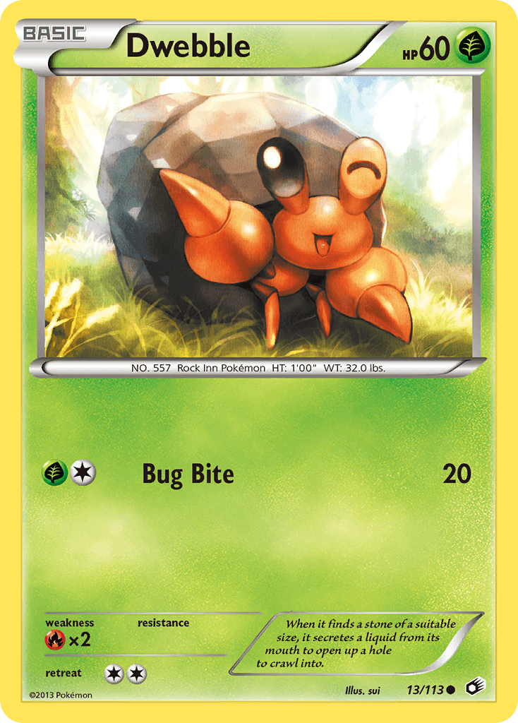 Dwebble — Legendary Treasures Pokémon TCG card by sui