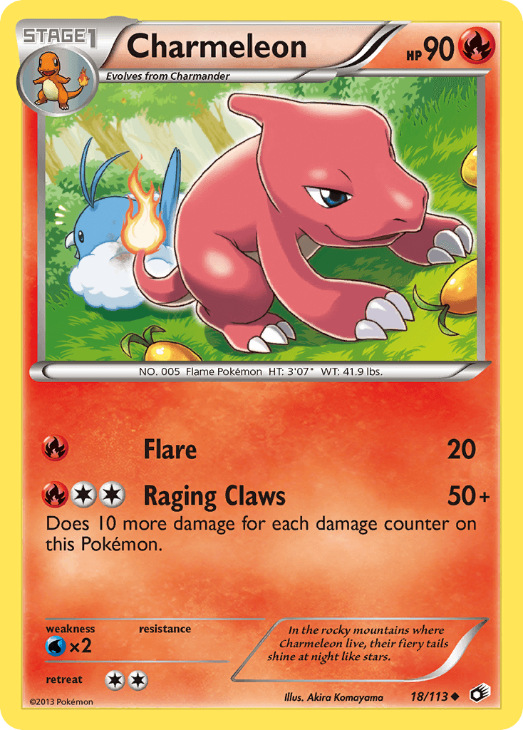 Charmeleon — Legendary Treasures Pokémon TCG card by Akira Komayama