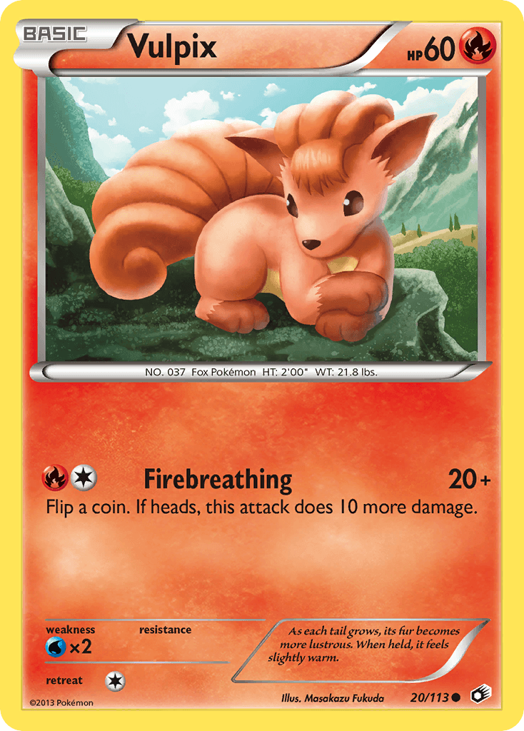 Vulpix — Legendary Treasures Pokémon TCG card by Masakazu Fukuda