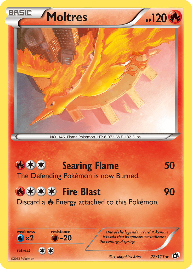 Moltres — Legendary Treasures Pokémon TCG card by Mitsuhiro Arita