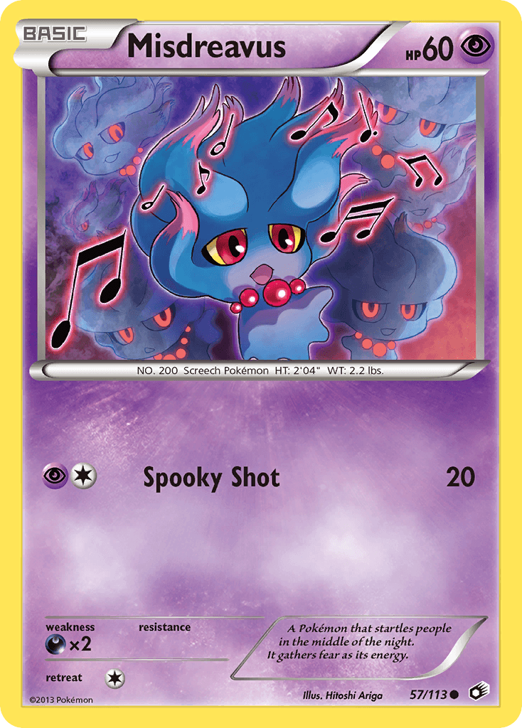 Misdreavus — Legendary Treasures Pokémon TCG card by Hitoshi Ariga