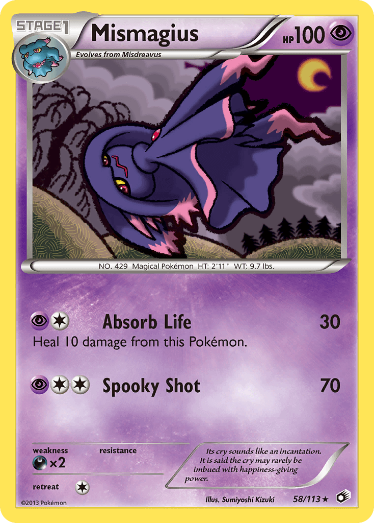 Mismagius — Legendary Treasures Pokémon TCG card by Sumiyoshi Kizuki