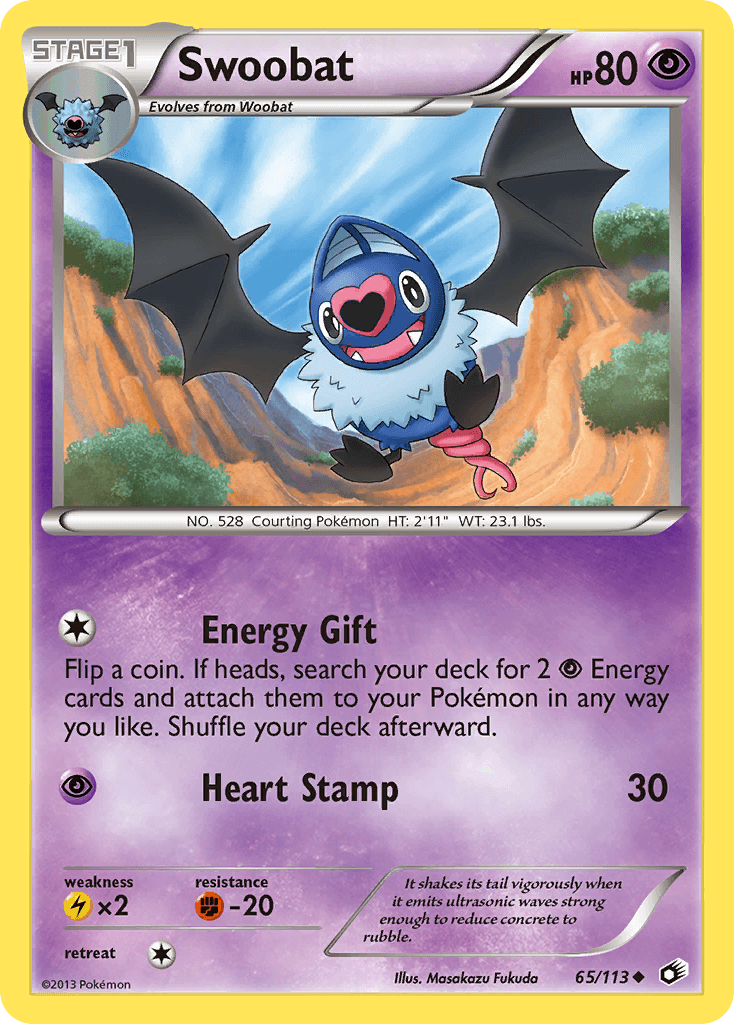 Swoobat — Legendary Treasures Pokémon TCG card by Masakazu Fukuda