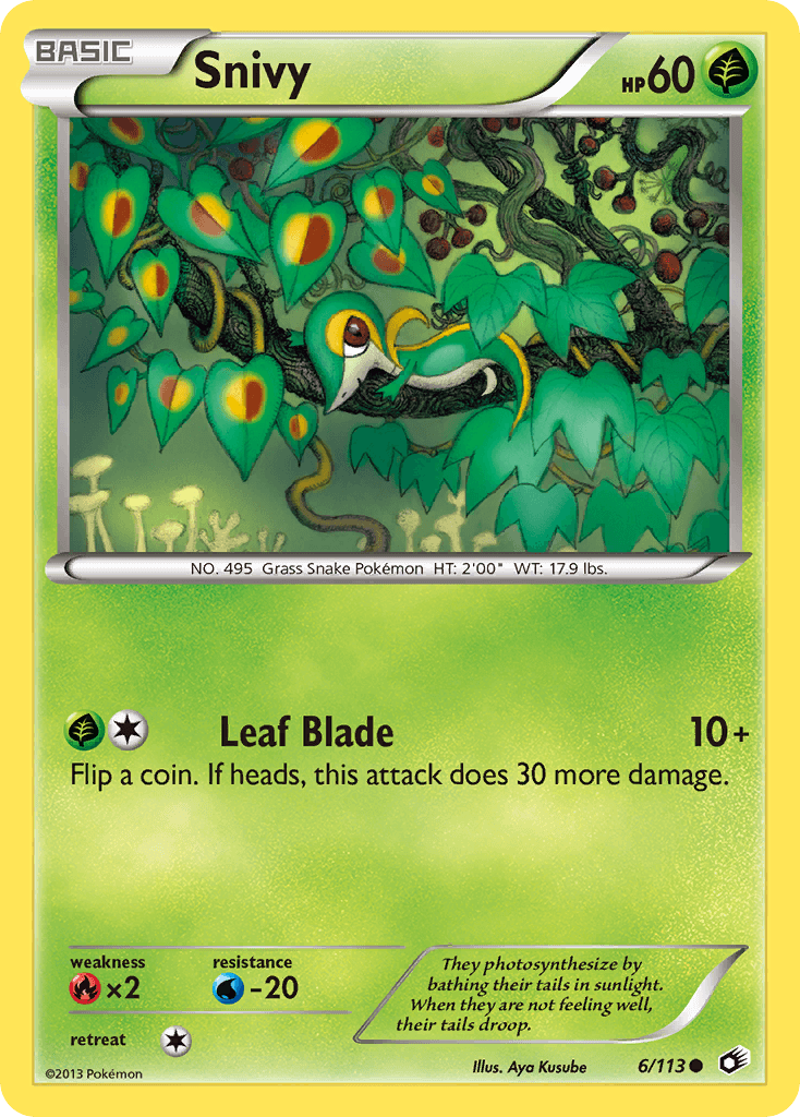 Snivy — Legendary Treasures Pokémon TCG card by Aya Kusube