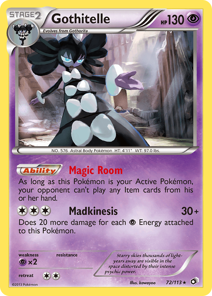Gothitelle — Legendary Treasures Pokémon TCG card by kawayoo
