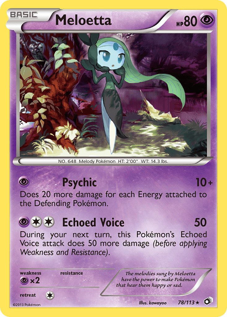 Meloetta (78) — Legendary Treasures Pokémon TCG card by kouyou