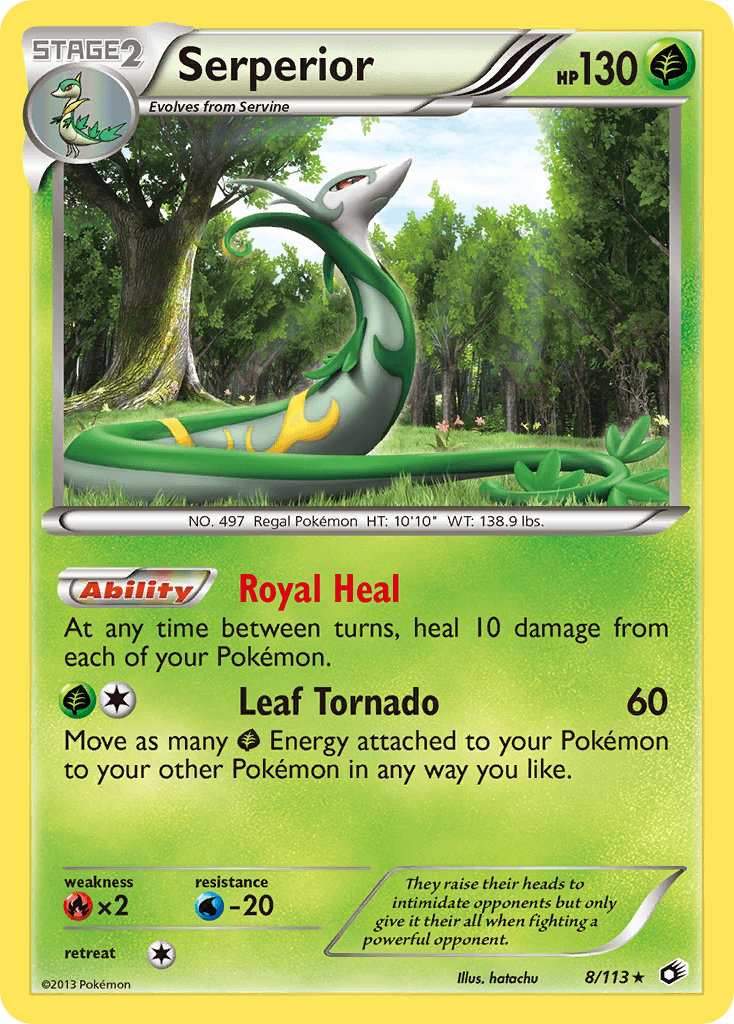 Serperior — Legendary Treasures Pokémon TCG card by hatachu