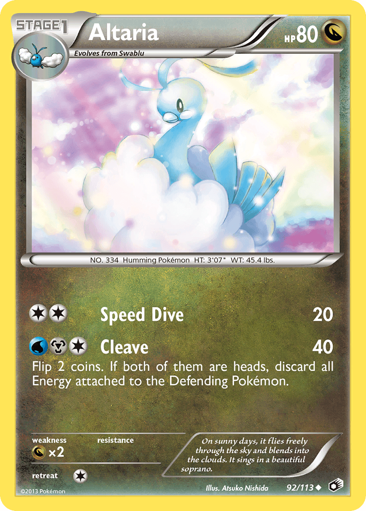 Altaria — Legendary Treasures Pokémon TCG card by Atsuko Nishida