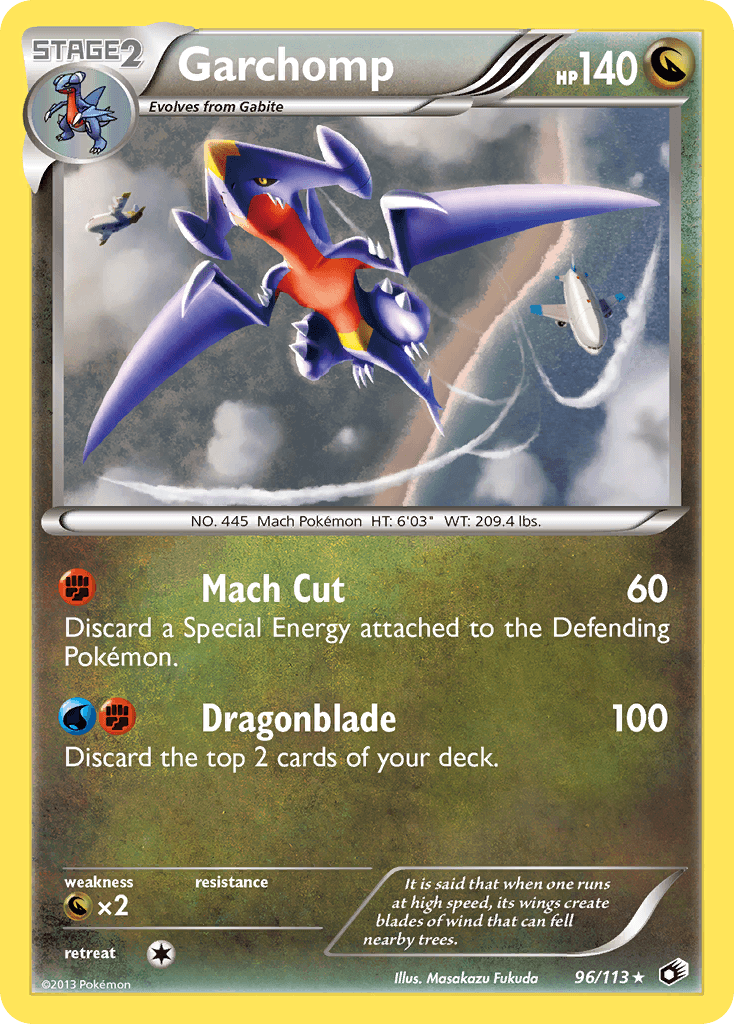 Garchomp — Legendary Treasures Pokémon TCG card by Masakazu Fukuda
