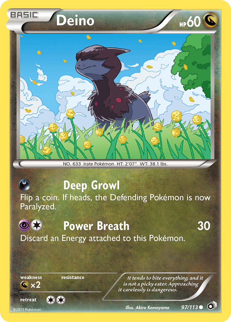Deino — Legendary Treasures Pokémon TCG card by Akira Komayama