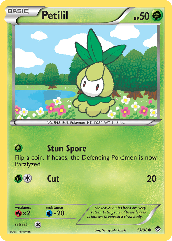 Petilil — Emerging Powers Pokémon TCG card by Sumiyoshi Kizuki