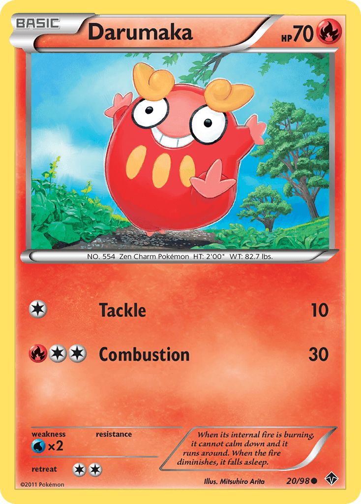 Darumaka — Emerging Powers Pokémon TCG card by Mitsuhiro Arita