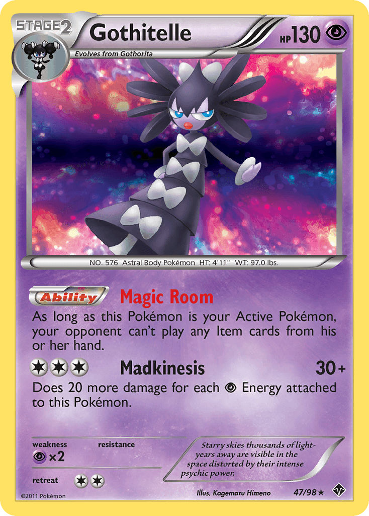 Gothitelle (47) — Emerging Powers Pokémon TCG card by Kagemaru Himeno